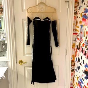 Sexy fancy black cocktail dress